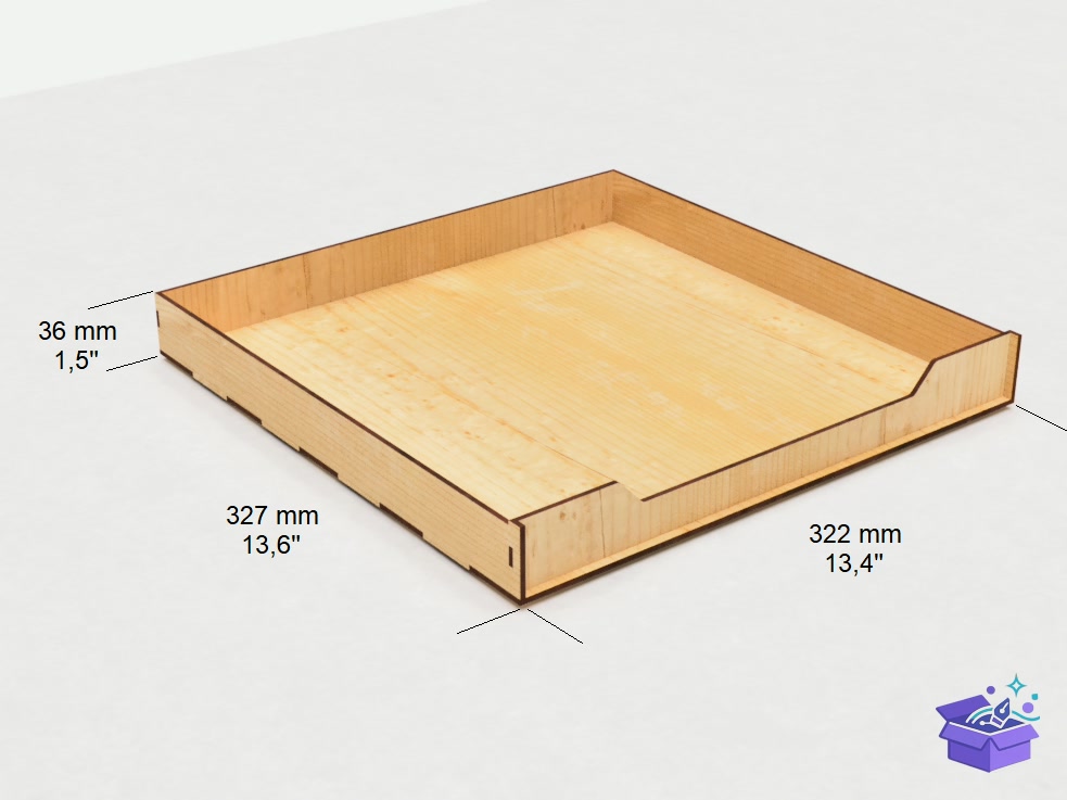 Lazer Kesim Office Organizer With 8 Drawer - Lazer Kesim ve Çizim Dosyası (SVG, DXF, EPS, PNG) - detaylı önizleme 3