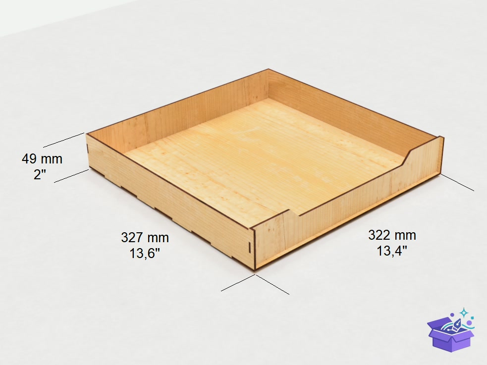 Lazer Kesim Kutu With 6 Drawers - Lazer Kesim ve Çizim Dosyası (SVG, DXF, EPS, PNG) - detaylı önizleme 3