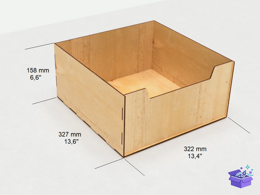 Lazer Kesim Drawer Organizer Or Chest - Lazer Kesim ve Çizim Dosyası (SVG, DXF, EPS, PNG) - detaylı önizleme 3