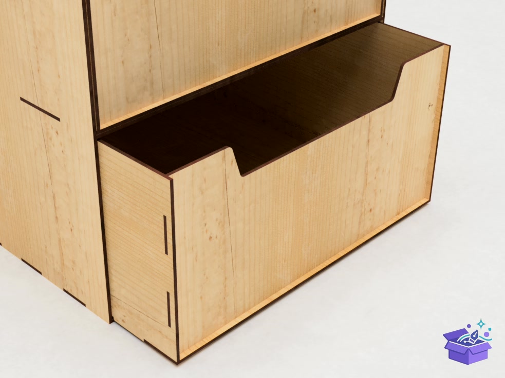 Lazer Kesim Drawer Organizer Or Chest - Lazer Kesim ve Çizim Dosyası (SVG, DXF, EPS, PNG) - detaylı önizleme 6