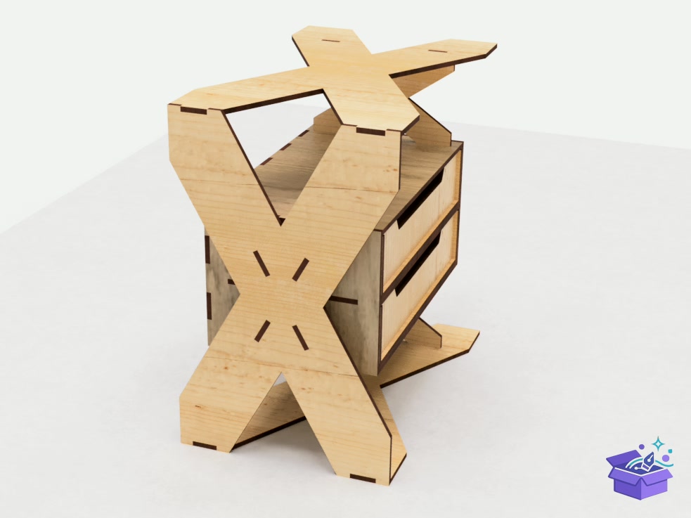 Desktop Organizer With Duvar Rafı Lazer Kesim - Lazer Kesim ve Çizim Dosyası (SVG, DXF, EPS, PNG) - detaylı önizleme 5