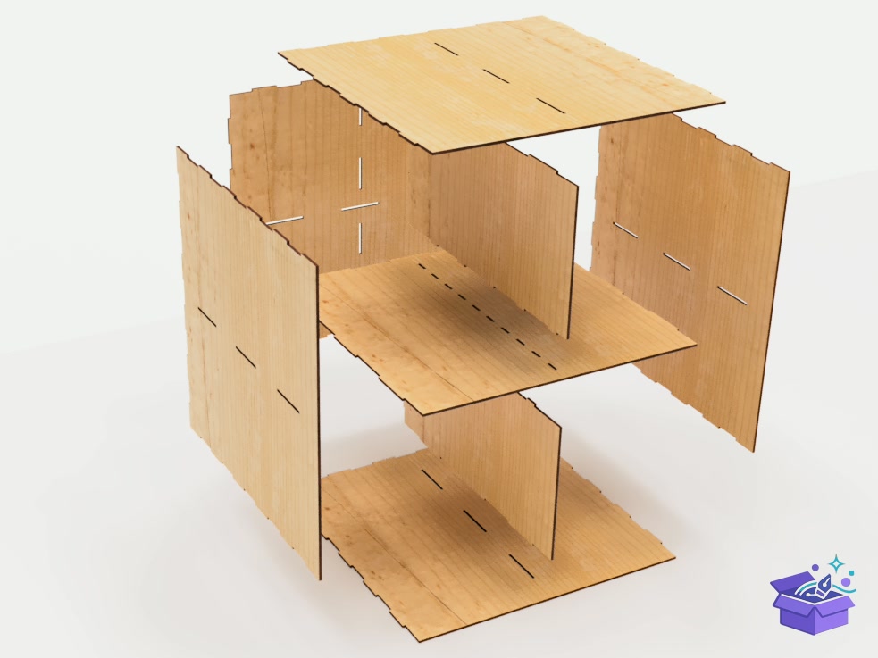 Desktop Organizer Drawers Lazer Kesim - Lazer Kesim ve Çizim Dosyası (SVG, DXF, EPS, PNG) - detaylı önizleme 4