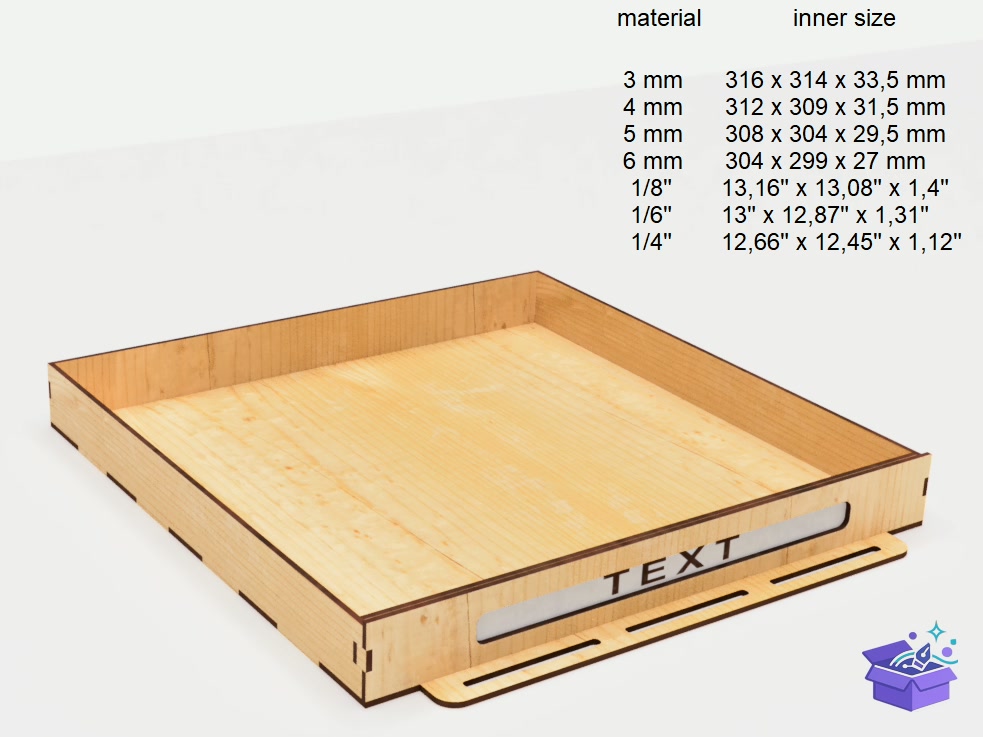 Masaüstü Düzenleyici For 8 Drawers Lazer Kesim - Lazer Kesim ve Çizim Dosyası (SVG, DXF, EPS, PNG) - detaylı önizleme 3