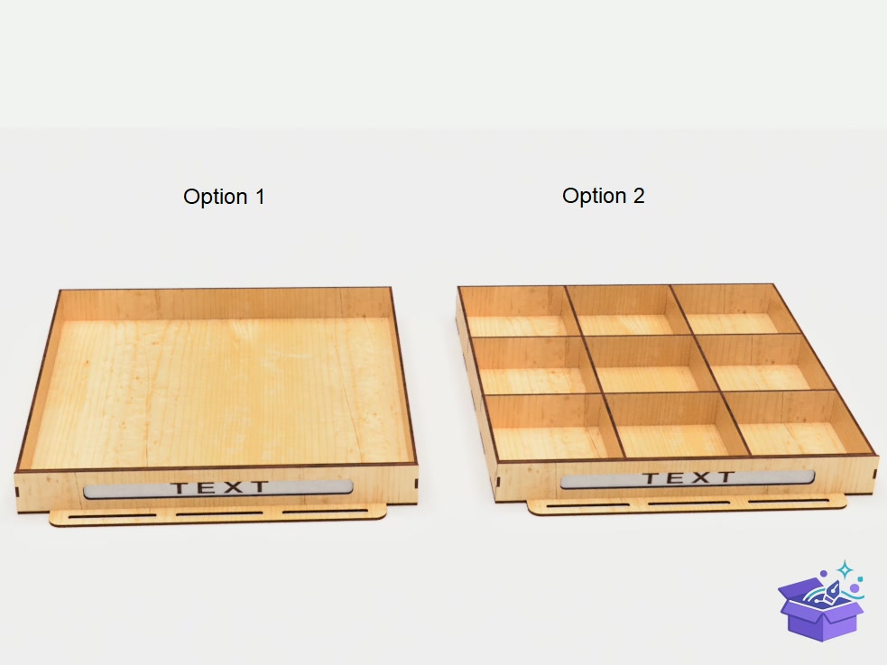 Masaüstü Düzenleyici For 8 Drawers Lazer Kesim - Lazer Kesim ve Çizim Dosyası (SVG, DXF, EPS, PNG) - detaylı önizleme 4