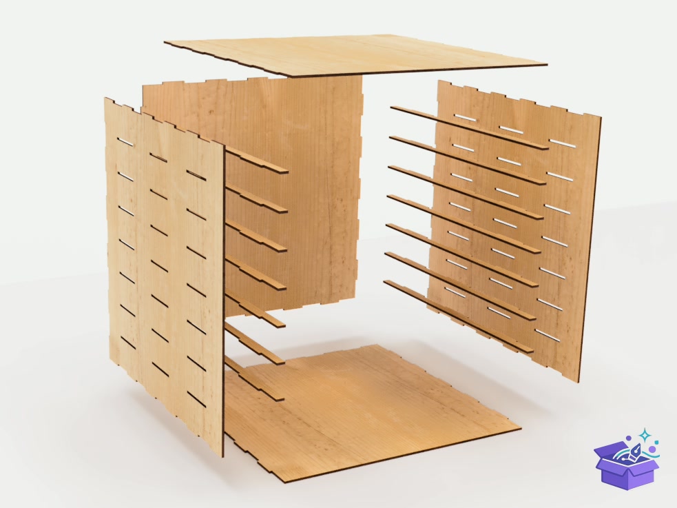 Masaüstü Düzenleyici For 8 Drawers Lazer Kesim - Lazer Kesim ve Çizim Dosyası (SVG, DXF, EPS, PNG) - detaylı önizleme 5