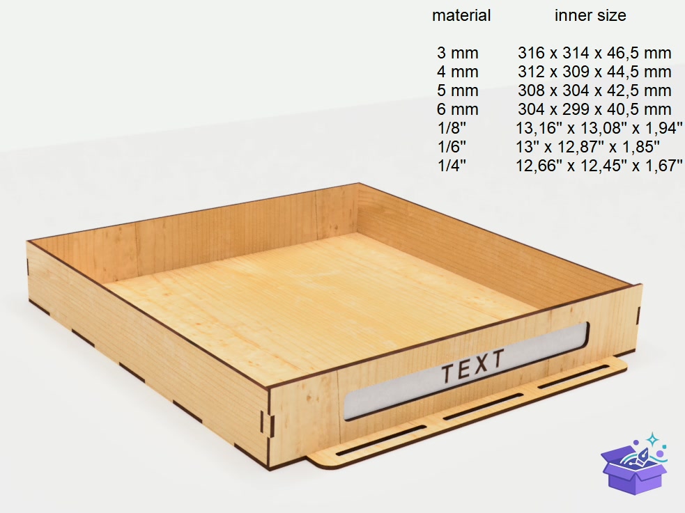 Chest Organizer 6 Drawers Kutu Lazer Kesim - Lazer Kesim ve Çizim Dosyası (SVG, DXF, EPS, PNG) - detaylı önizleme 3