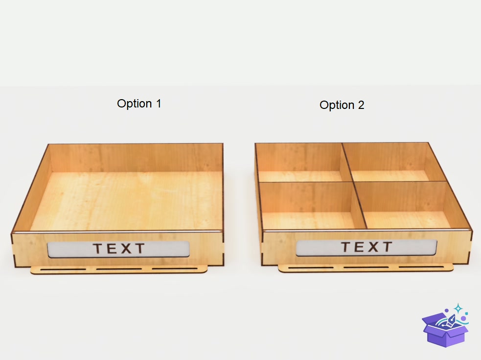 Table Organizer 5 Drawers Laser - Lazer Kesim ve Çizim Dosyası (SVG, DXF, EPS, PNG) - detaylı önizleme 4