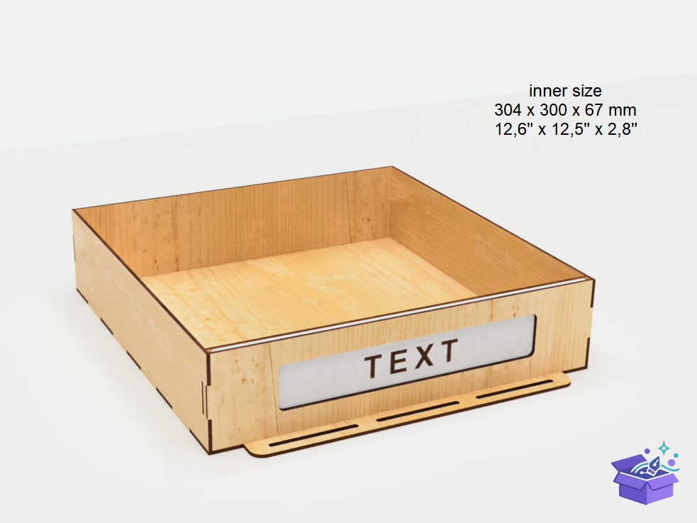 Organizer With 4 Drawers Laser - Lazer Kesim ve Çizim Dosyası (SVG, DXF, EPS, PNG) - detaylı önizleme 3