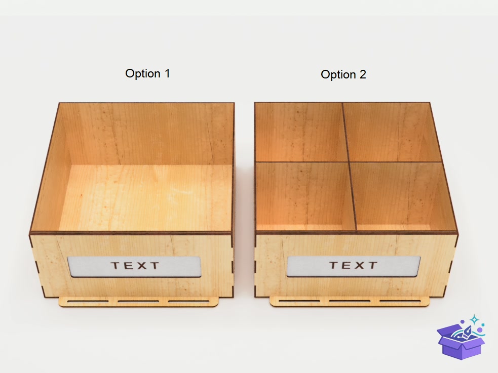 Drawer Organizer Laser - Lazer Kesim ve Çizim Dosyası (SVG, DXF, EPS, PNG) - detaylı önizleme 3