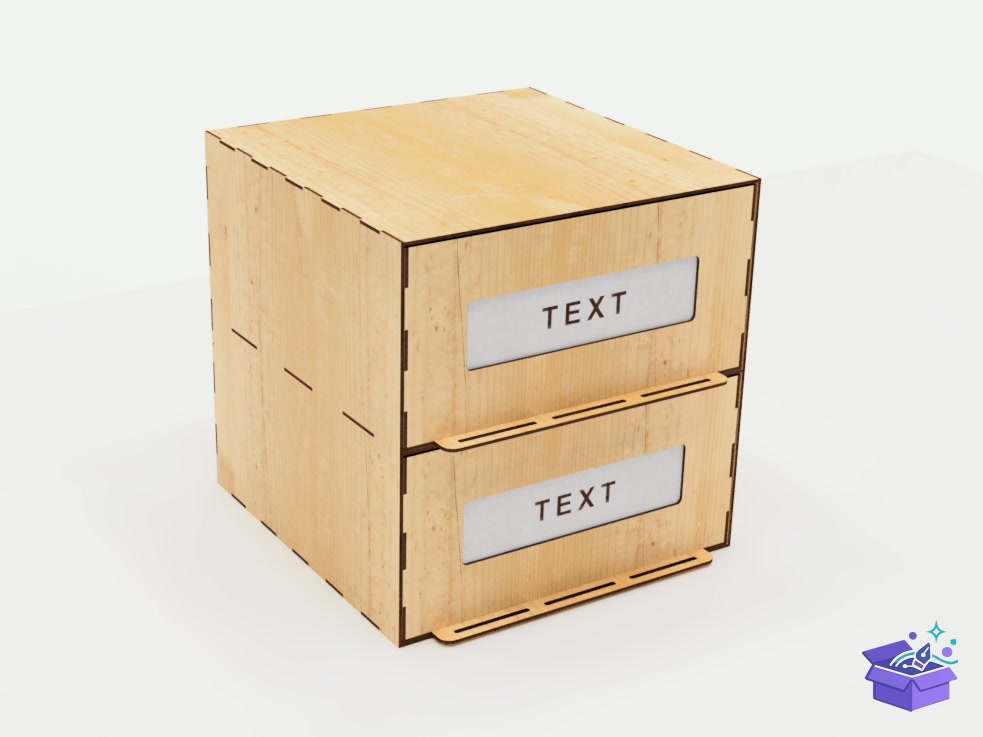 Drawer Organizer Laser - Lazer Kesim ve Çizim Dosyası (SVG, DXF, EPS, PNG) - detaylı önizleme 5