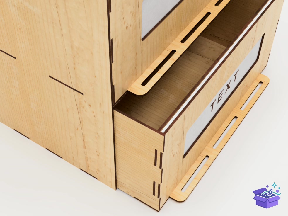 Drawer Organizer Laser - Lazer Kesim ve Çizim Dosyası (SVG, DXF, EPS, PNG) - detaylı önizleme 6