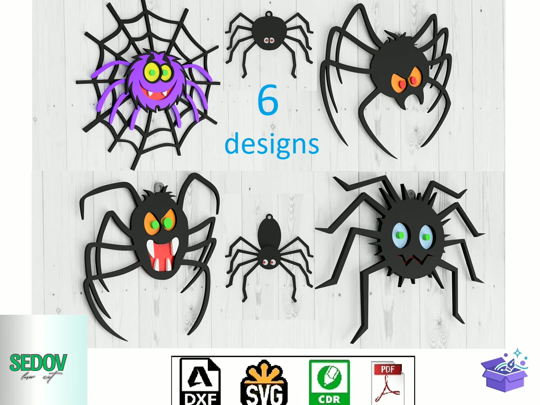 Lazer Kesim Hanging Spider Door Tabela Levha - Lazer Kesim ve Çizim Dosyası (SVG, DXF, EPS, PNG) - Lazer Kesim Dosyaları İndir (DXF, SVG, CDR)