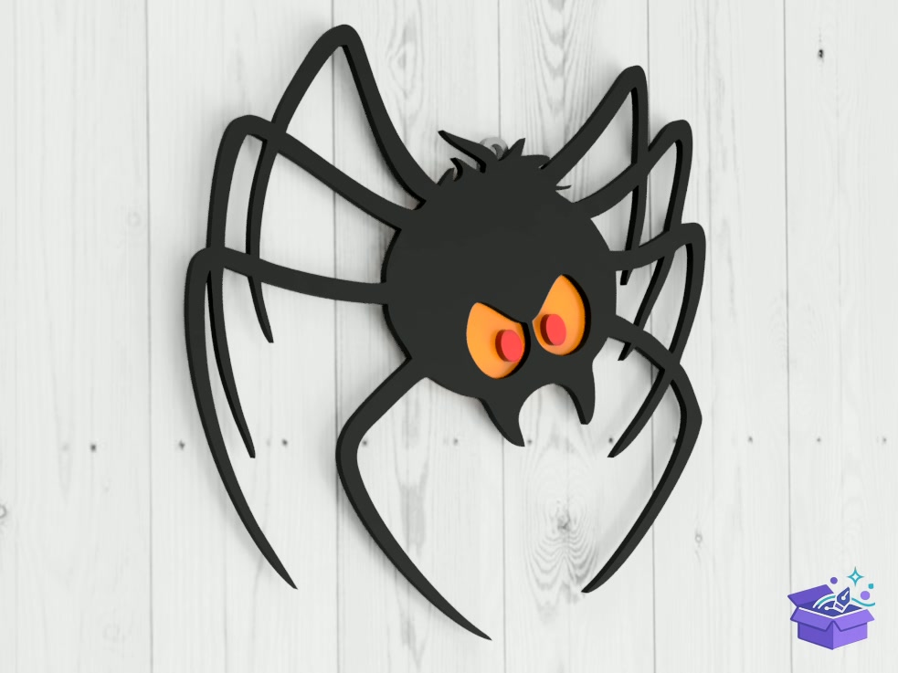 Lazer Kesim Hanging Spider Door Tabela Levha - Lazer Kesim ve Çizim Dosyası (SVG, DXF, EPS, PNG) - detaylı önizleme 3