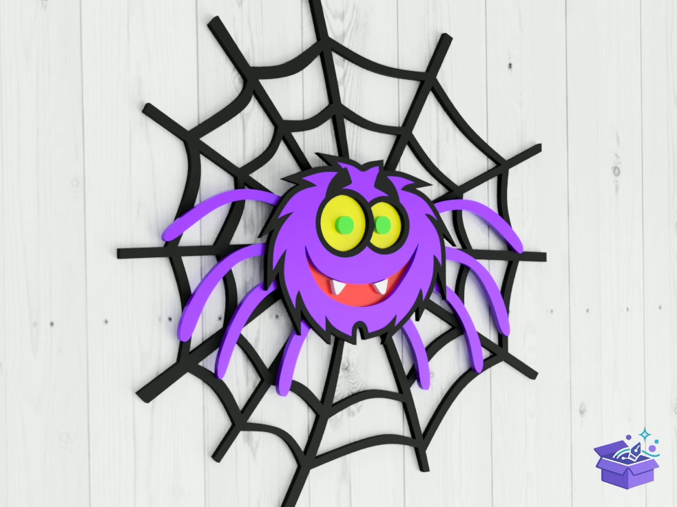 Lazer Kesim Hanging Spider Door Tabela Levha - Lazer Kesim ve Çizim Dosyası (SVG, DXF, EPS, PNG) - detaylı önizleme 4