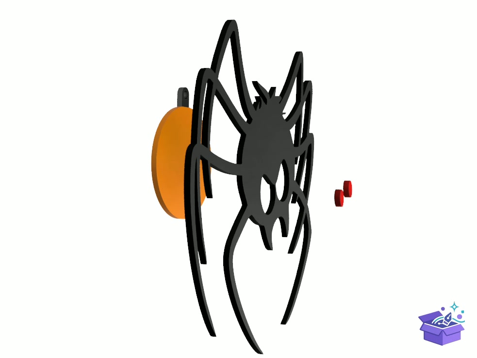 Lazer Kesim Evil Spider Door Tabela Levha - Lazer Kesim ve Çizim Dosyası (SVG, DXF, EPS, PNG) - detaylı önizleme 2
