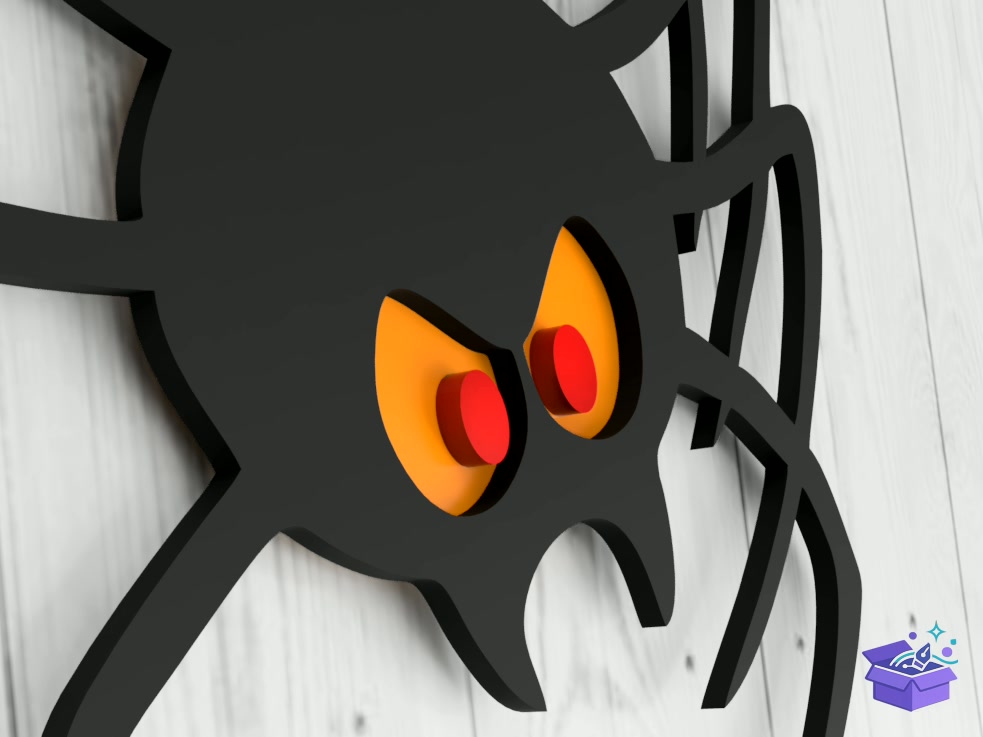 Lazer Kesim Evil Spider Door Tabela Levha - Lazer Kesim ve Çizim Dosyası (SVG, DXF, EPS, PNG) - detaylı önizleme 3