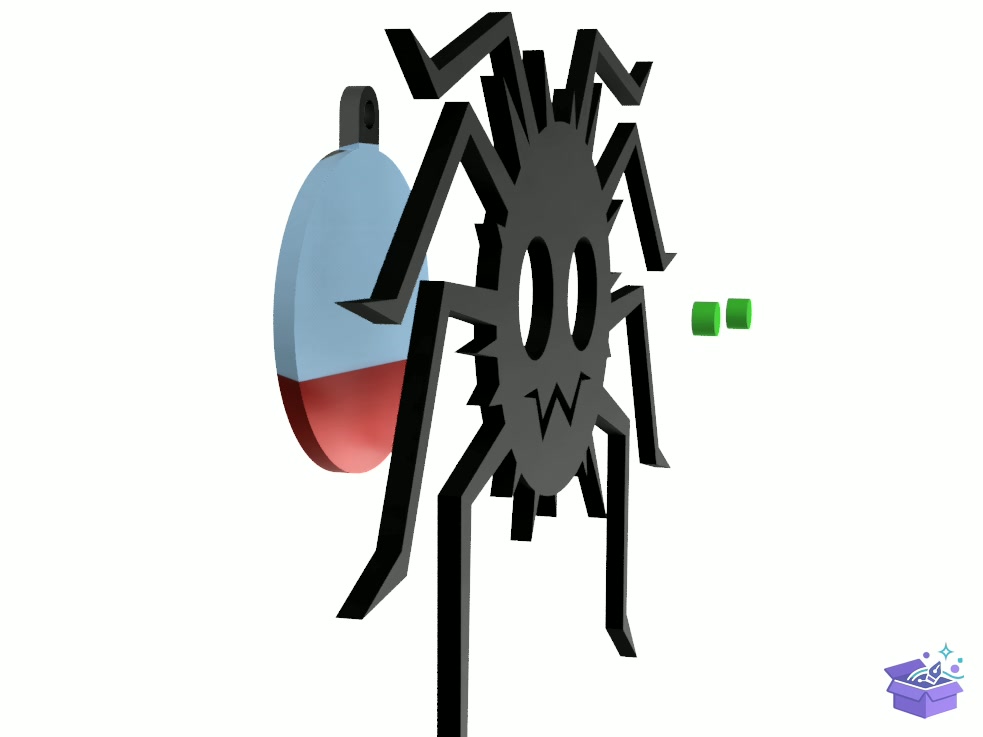 Lazer Kesim 3D Spider Door Tabela Levha - 3D Baskı ve Model Dosyası (STL, OBJ, 3MF) - detaylı önizleme 2