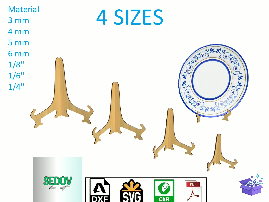 Lazer Kesim Of Plate Tutucu - Lazer Kesim ve Çizim Dosyası (SVG, DXF, EPS, PNG) - Lazer Kesim Dosyaları İndir (DXF, SVG, EPS)