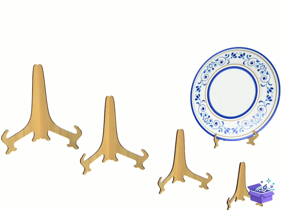 Lazer Kesim Of Plate Tutucu - Lazer Kesim ve Çizim Dosyası (SVG, DXF, EPS, PNG) - detaylı önizleme 6