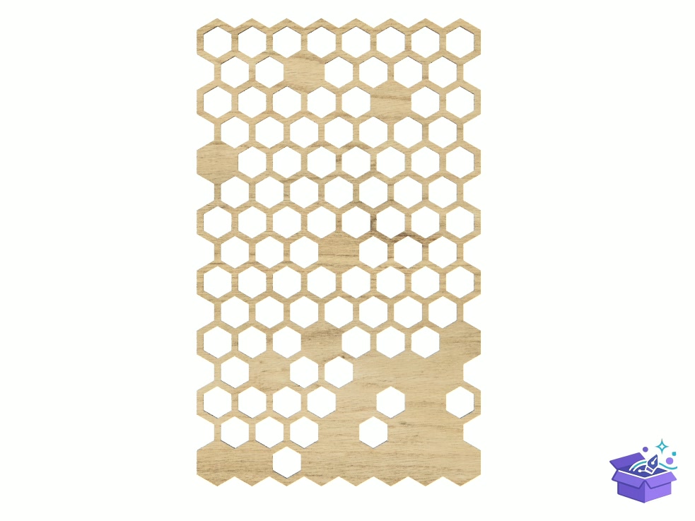 Lazer Kesim Honeycomb Hot Plate Stand - Lazer Kesim ve Çizim Dosyası (SVG, DXF, EPS, PNG) - detaylı önizleme 2