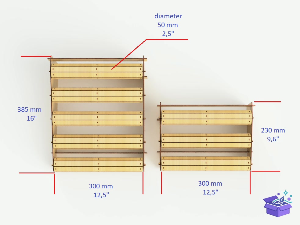 Lazer Kesim Bracelet Stand Or Watch Tutucu - Lazer Kesim ve Çizim Dosyası (SVG, DXF, EPS, PNG) - detaylı önizleme 2