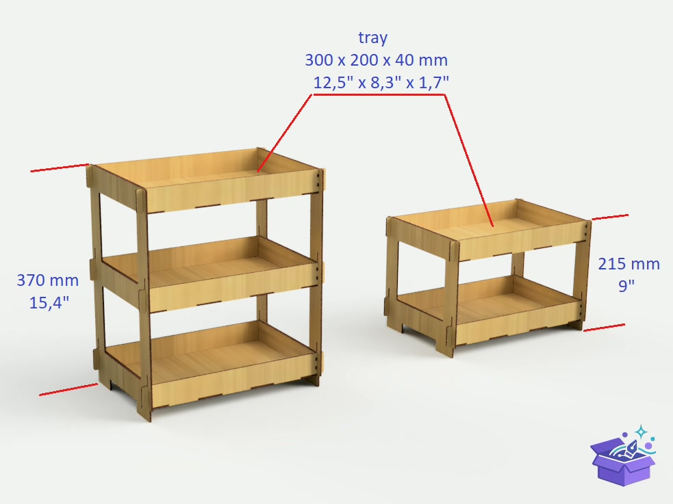 Lazer Kesim Storage Raflar Tool Racks - Lazer Kesim ve Çizim Dosyası (SVG, DXF, EPS, PNG) - detaylı önizleme 2