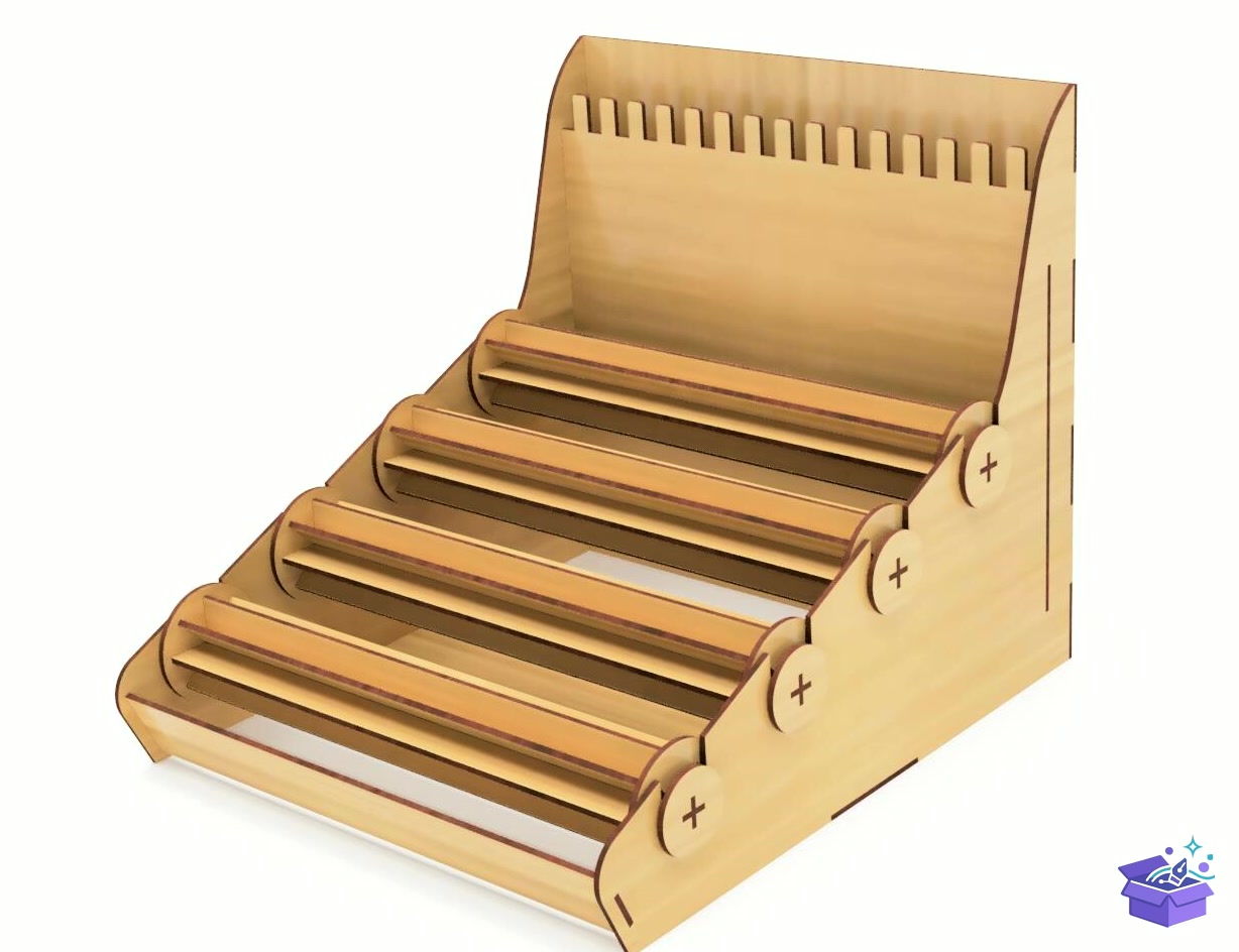 Lazer Kesim Display Stand For Bracelets - Lazer Kesim ve Çizim Dosyası (SVG, DXF, EPS, PNG) - detaylı önizleme 5