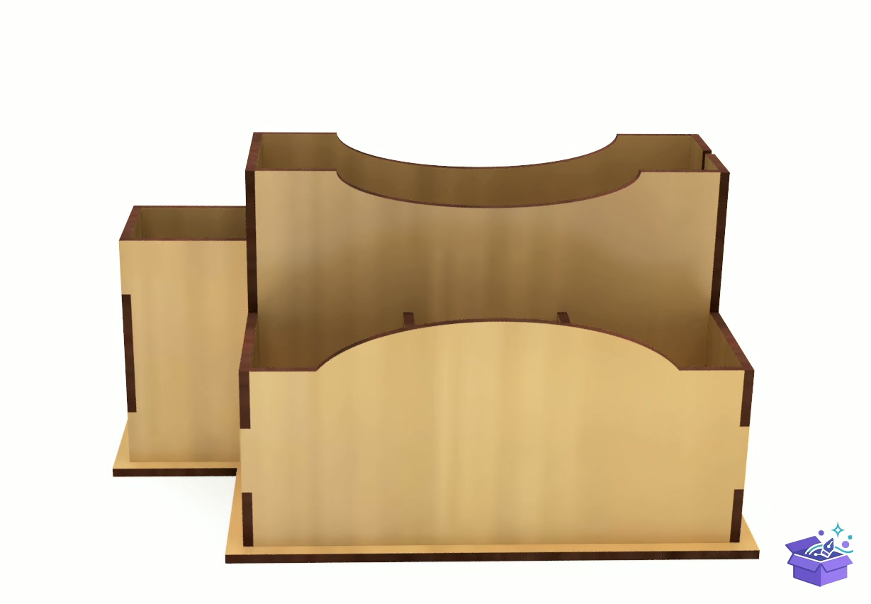 Lazer Kesim Napkin Tutucu Spice Rack - Lazer Kesim ve Çizim Dosyası (SVG, DXF, EPS, PNG) - detaylı önizleme 4