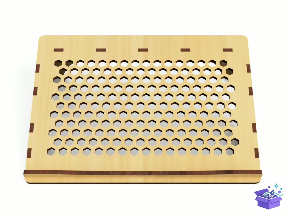 Lazer Kesim Laptop Stand With Ventilation - Lazer Kesim ve Çizim Dosyası (SVG, DXF, EPS, PNG) - detaylı önizleme 4
