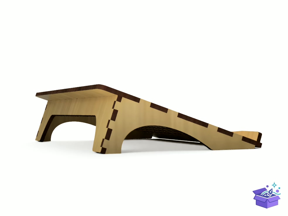 Lazer Kesim Laptop Stand With Ventilation - Lazer Kesim ve Çizim Dosyası (SVG, DXF, EPS, PNG) - detaylı önizleme 5