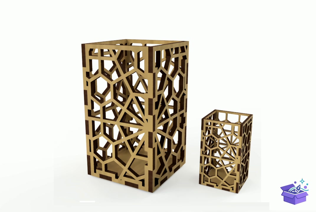 Lazer Kesim Cobweb Lamba Aydınlatma Candlestick - Lazer Kesim ve Çizim Dosyası (SVG, DXF, EPS, PNG) - detaylı önizleme 3