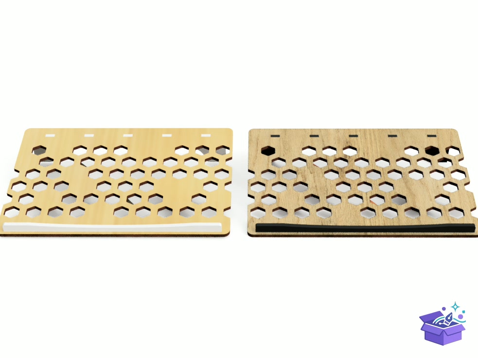 Lazer Kesim Simple Laptop Stand Honeycomb - Lazer Kesim ve Çizim Dosyası (SVG, DXF, EPS, PNG) - detaylı önizleme 4