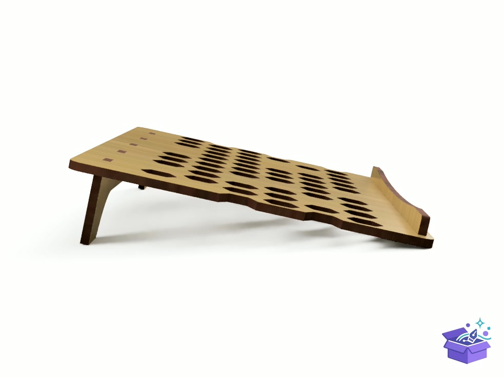 Lazer Kesim Simple Laptop Stand Honeycomb - Lazer Kesim ve Çizim Dosyası (SVG, DXF, EPS, PNG) - detaylı önizleme 5