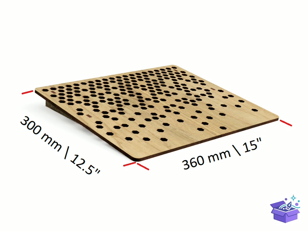 Lazer Kesim Laptop Stand Small Honeycomb - Lazer Kesim ve Çizim Dosyası (SVG, DXF, EPS, PNG) - detaylı önizleme 2