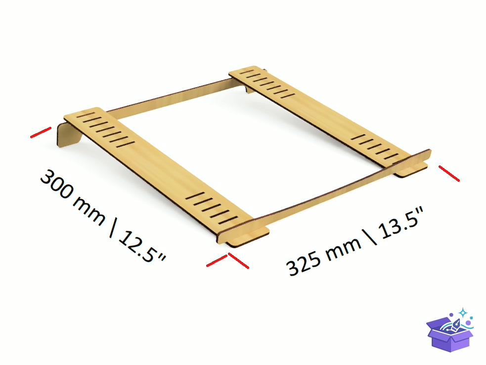 Laptop Stand Travel Friendly Portable - Lazer Kesim ve Çizim Dosyası (SVG, DXF, EPS, PNG) - detaylı önizleme 2