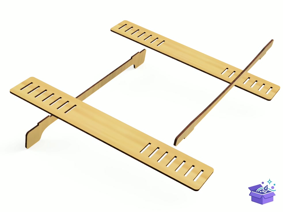 Laptop Stand Travel Friendly Portable - Lazer Kesim ve Çizim Dosyası (SVG, DXF, EPS, PNG) - detaylı önizleme 3