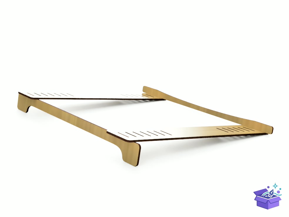 Laptop Stand Travel Friendly Portable - Lazer Kesim ve Çizim Dosyası (SVG, DXF, EPS, PNG) - detaylı önizleme 4
