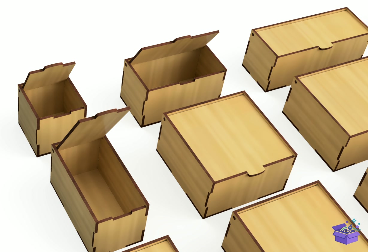 Lazer Kesim Packing Kutu Height 50 Mm - Lazer Kesim ve Çizim Dosyası (SVG, DXF, EPS, PNG) - detaylı önizleme 4