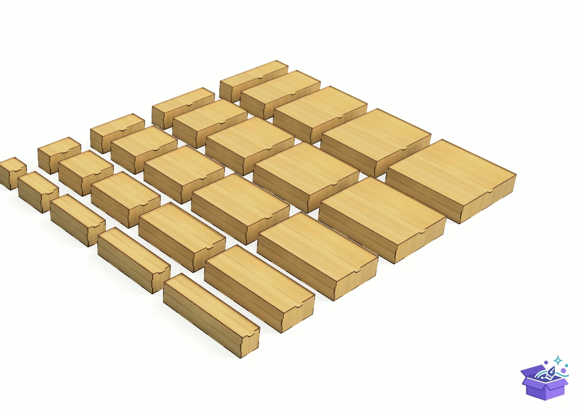 Lazer Kesim Packing Kutu Height 50 Mm - Lazer Kesim ve Çizim Dosyası (SVG, DXF, EPS, PNG) - detaylı önizleme 5