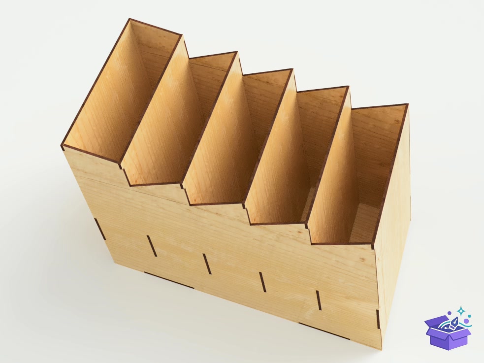 Lazer Kesim Stand For Advertising Booklets - Lazer Kesim ve Çizim Dosyası (SVG, DXF, EPS, PNG) - detaylı önizleme 4