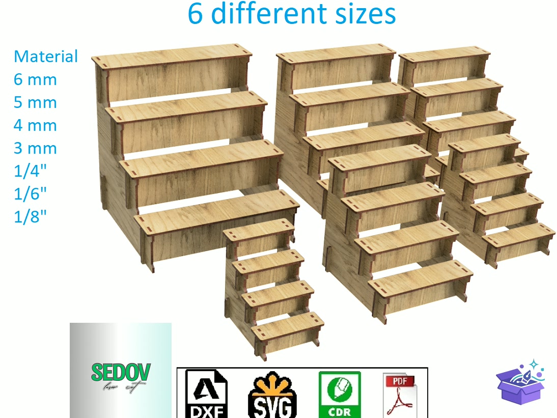 Lazer Kesim Retail Display Stand Duvar Rafı - Lazer Kesim ve Çizim Dosyası (SVG, DXF, EPS, PNG) - Lazer Kesim Dosyaları İndir (DXF, SVG, AI)