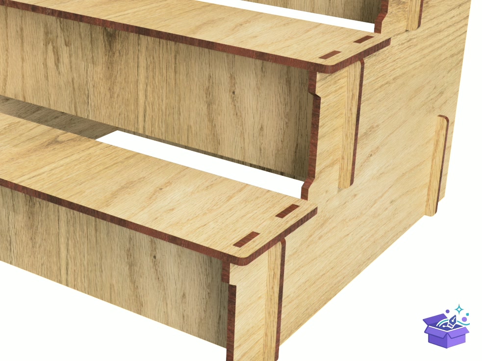 Lazer Kesim Retail Display Stand Duvar Rafı - Lazer Kesim ve Çizim Dosyası (SVG, DXF, EPS, PNG) - detaylı önizleme 6