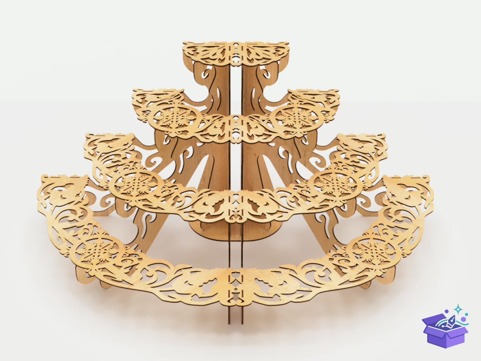 Openwork Display Raflar Laser - Lazer Kesim ve Çizim Dosyası (SVG, DXF, EPS, PNG) - detaylı önizleme 6