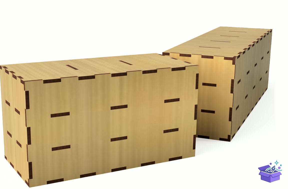 Lazer Kesim Drawer Organizer Storage Kutu - Lazer Kesim ve Çizim Dosyası (SVG, DXF, EPS, PNG) - detaylı önizleme 3