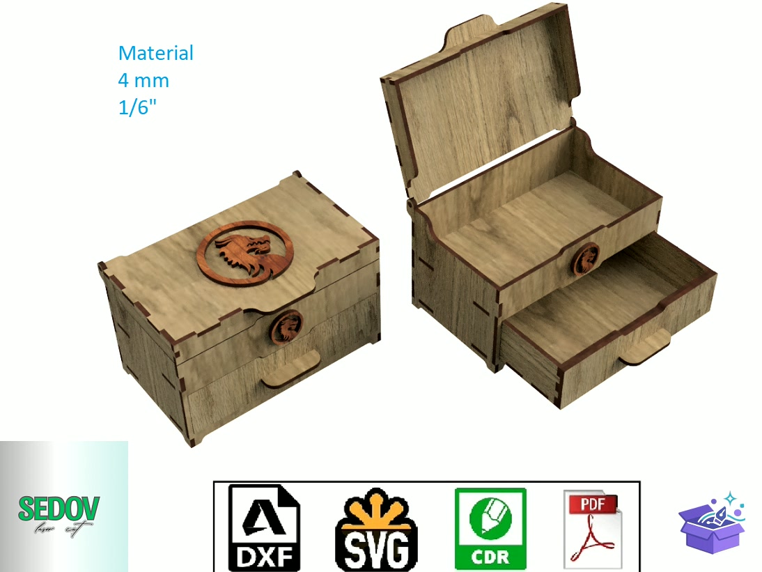 Lazer Kesim Board Games Kutu Or Takı Aksesuar Kutu - Lazer Kesim ve Çizim Dosyası (SVG, DXF, EPS, PNG) - Lazer Kesim Dosyaları İndir (DXF, SVG, CDR)