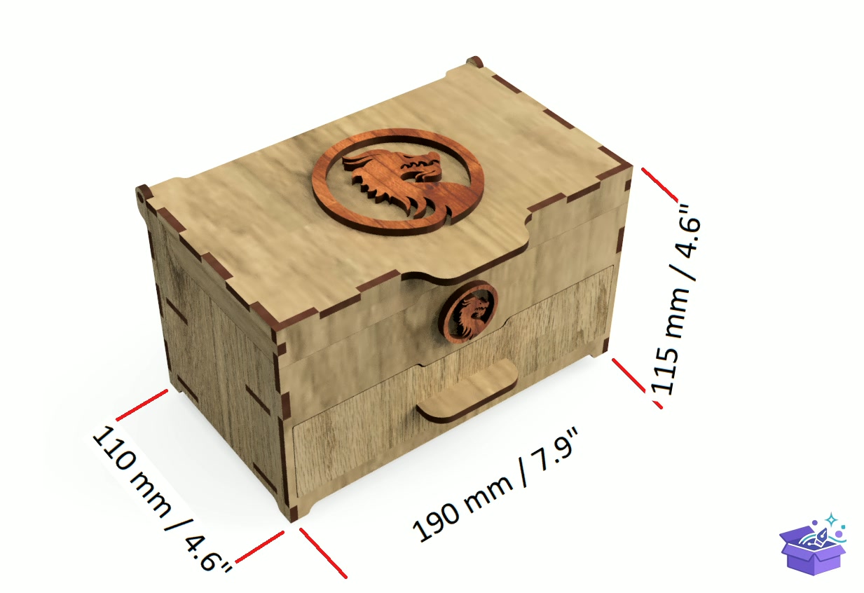 Lazer Kesim Board Games Kutu Or Takı Aksesuar Kutu - Lazer Kesim ve Çizim Dosyası (SVG, DXF, EPS, PNG) - detaylı önizleme 2
