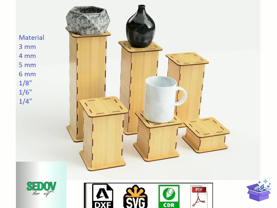 Lazer Kesim Counter Display Stand Desen - Lazer Kesim ve Çizim Dosyası (SVG, DXF, EPS, PNG) - Lazer Kesim Dosyaları İndir (DXF, SVG, AI)