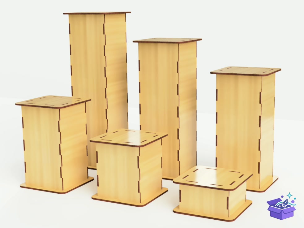 Lazer Kesim Counter Display Stand Desen - Lazer Kesim ve Çizim Dosyası (SVG, DXF, EPS, PNG) - detaylı önizleme 4