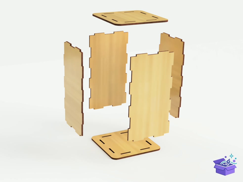 Lazer Kesim Counter Display Stand Desen - Lazer Kesim ve Çizim Dosyası (SVG, DXF, EPS, PNG) - detaylı önizleme 5