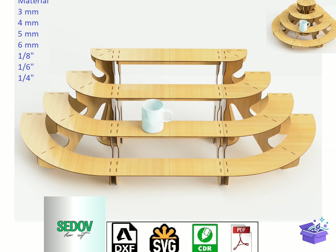 Lazer Kesim Şablon Retail Raflar - Lazer Kesim ve Çizim Dosyası (SVG, DXF, EPS, PNG) - Lazer Kesim Dosyaları İndir (DXF, SVG, AI)